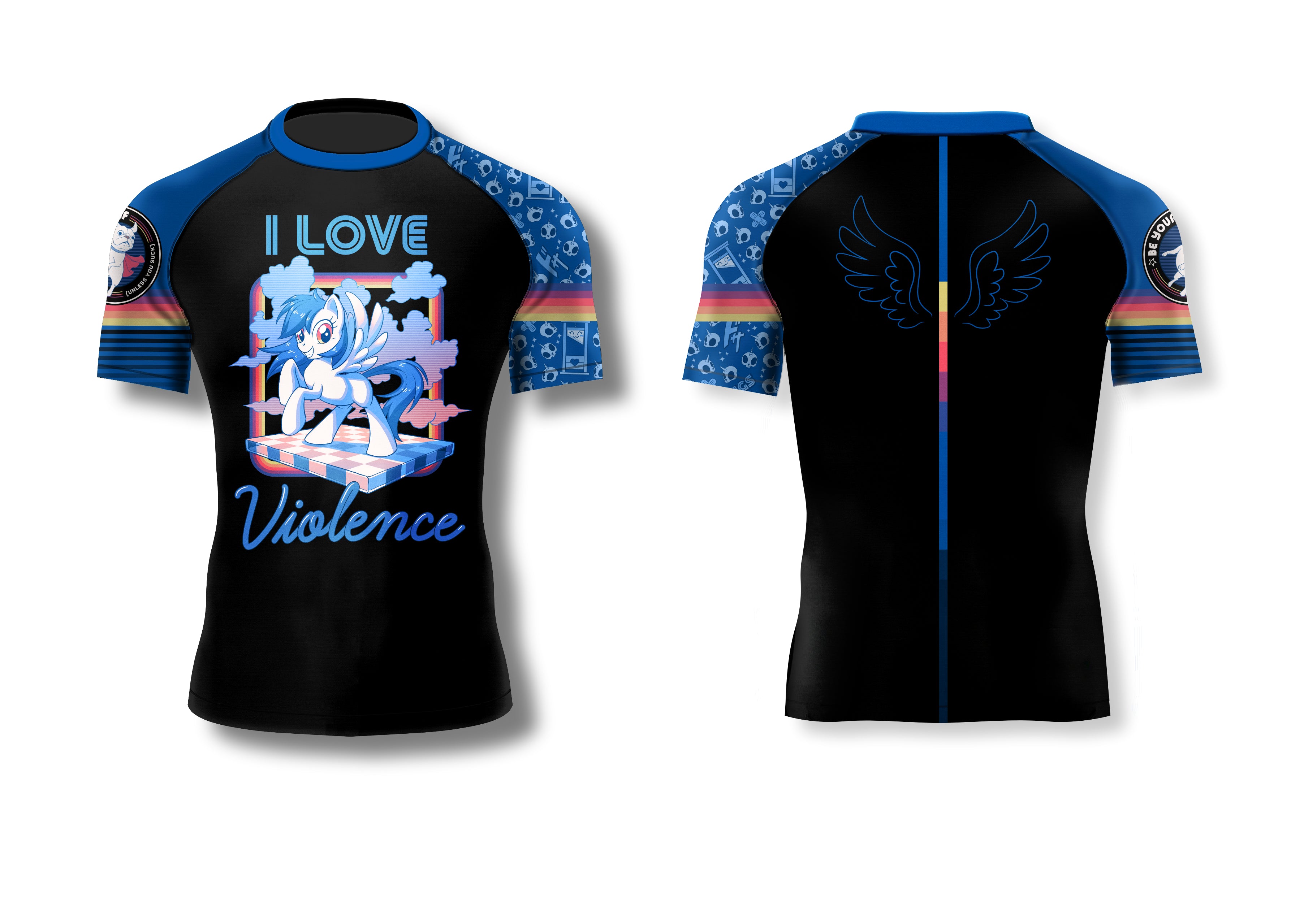 Unicorn Short Sleeve Rashguard (Blue)
