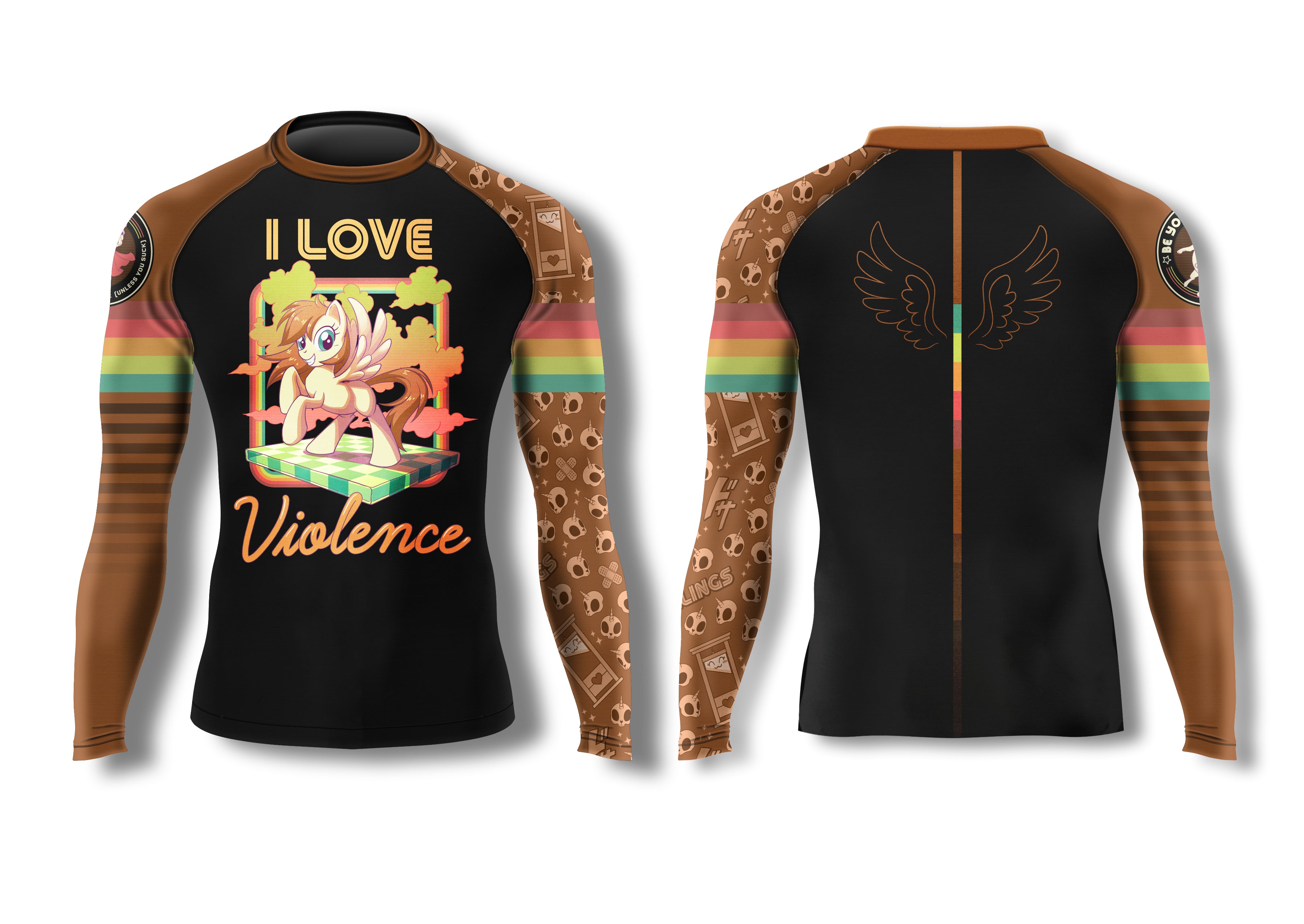 Unicorn Long Sleeve Rashguard (Brown)