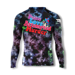 Einstein "Peace Love Attempted Murder" Rashguard