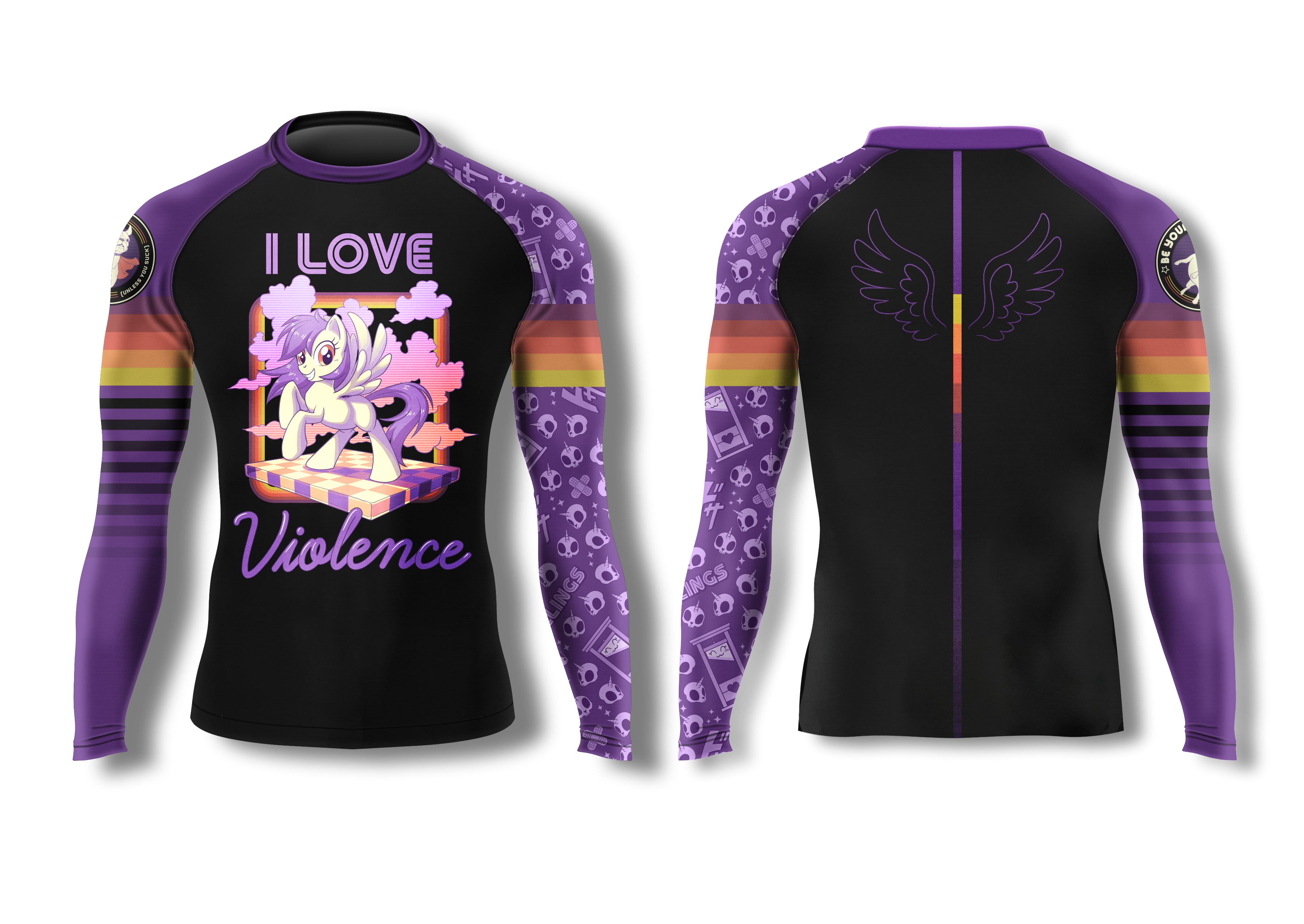 Unicorn Long Sleeve Rashguard (Purple)