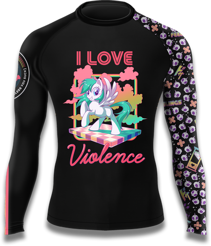Unicorn Long Sleeve Rashguard (Black)